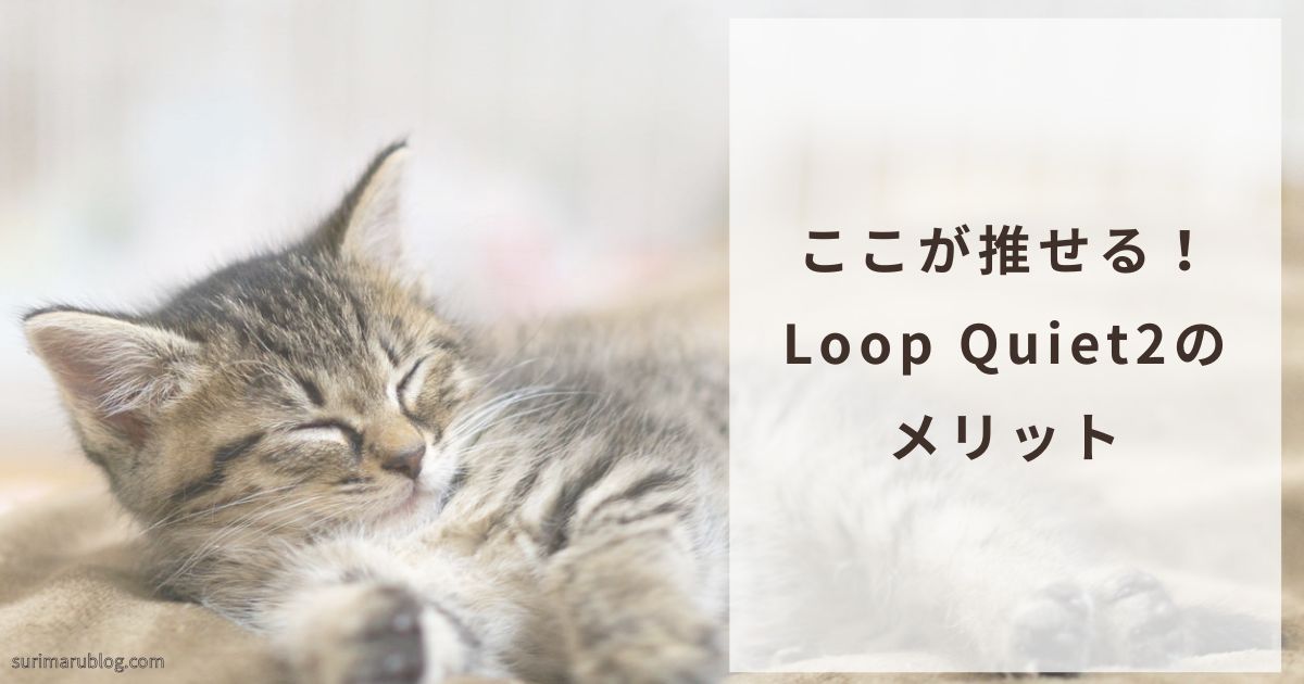 推せる!実際に感じたLoop Quiet2のメリット